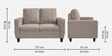 Bae Fabric 2 Seater Sofa in Pebble Brown Colour