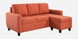 Bae Fabric LHS Sectional Sofa in Ember Orange Colour