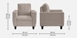 Bae Sofa (2+1+1) In Pebble Brown Colour