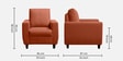 Bae Sofa (3+1+1) In Ember Orange Colour