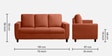 Bae Sofa (3+2+1) In Ember Orange Colour