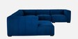 Bagato Velvet Corner Sofa In Blue Colour