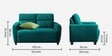 Bakadi Fabric 2 Seater Sofa in Sea Green Colour
