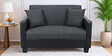 Baley Fabric 2 Seater Sofa In Lama Black Colour