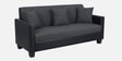 Baley Fabric 3 Seater Sofa In Lama Black Colour