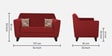 Bali Fabric 2 Seater Sofa in Red Colour