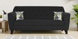 Bali Fabric 3 Seater Sofa In Mystic Black Colour