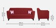 Bali Fabric 3 Seater Sofa in Red Colour