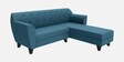 Bali Fabric LHS Sectional Sofa (2+Lounger) In Blue Colour