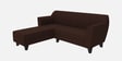 Bali Fabric RHS Sectional Sofa (2+Lounger) In Mahogany Colour