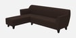 Bali Fabric RHS Sectional Sofa (3+Lounger) In Mahogany Colour