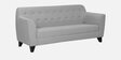 Bali Velvet 3 Seater Sofa in Grey Colour