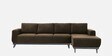 Barcelona Fabric LHS Sectional Sofa In Dark Earth Colour