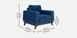 Barcelona Fabric Sofa Set In Cobalt Blue Colour With 3+1+1 Combination