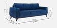 Barcelona Fabric Sofa Set In Cobalt Blue Colour With 3+2 Combination