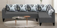 Barceto 5 Seater LHS L Shape Sofa Set in Dark Grey Colour