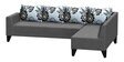 Barceto 5 Seater LHS L Shape Sofa Set in Dark Grey Colour