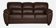 Bari Leatherette 3 Seater Sofa In Dark Brown Colour