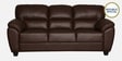 Bari Leatherette 3 Seater Sofa In Dark Brown Colour