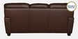 Bari Leatherette 3 Seater Sofa In Dark Brown Colour
