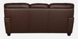 Bari Leatherette 3 Seater Sofa In Dark Brown Colour