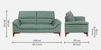 Bario Leatherette 2 Seater Sofa In Sage Green Colour