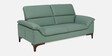 Bario Leatherette 2 Seater Sofa In Sage Green Colour