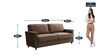 Barry Fabric 3 Seater Sofa in Brown Colour