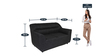 Batman 2 Seater Sofa in Charcoal Grey Colour