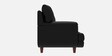 Bayflow Leatherette 2 Seater Sofa In Black Colour