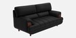 Bayflow Leatherette 2 Seater Sofa In Black Colour