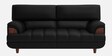 Bayflow Leatherette 2 Seater Sofa In Black Colour