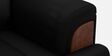 Bayflow Leatherette 3 Seater Sofa In Black Colour