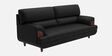 Bayflow Leatherette 3 Seater Sofa In Black Colour