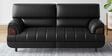 Bayflow Leatherette 3 Seater Sofa In Black Colour