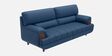 Bayflow Leatherette 3 Seater Sofa In Rubben Blue Colour