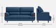 Bayflow Leatherette 3 Seater Sofa In Rubben Blue Colour