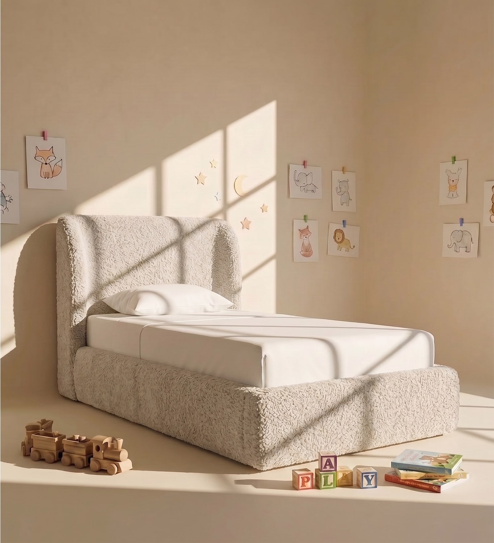 Baby Breeze Kids Toddler Bed With Cream Colour Baby Breeze Kids Toddler Bed With Cream Colour