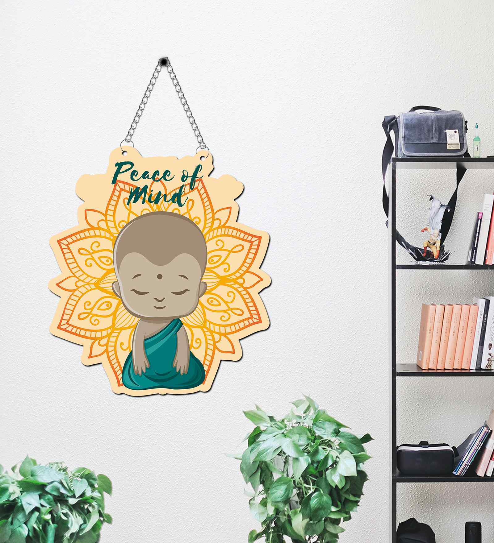 Baby Buddha Wooden Wall Hanging