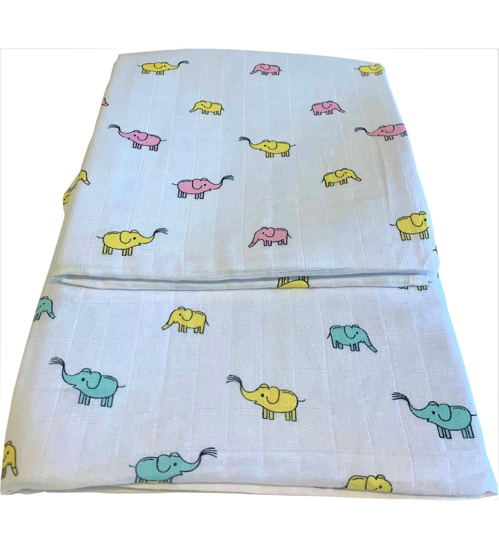 Buy Baby Elephant Swaddle (Set of 2) in Multicolour by Plush Kids at 20 ...