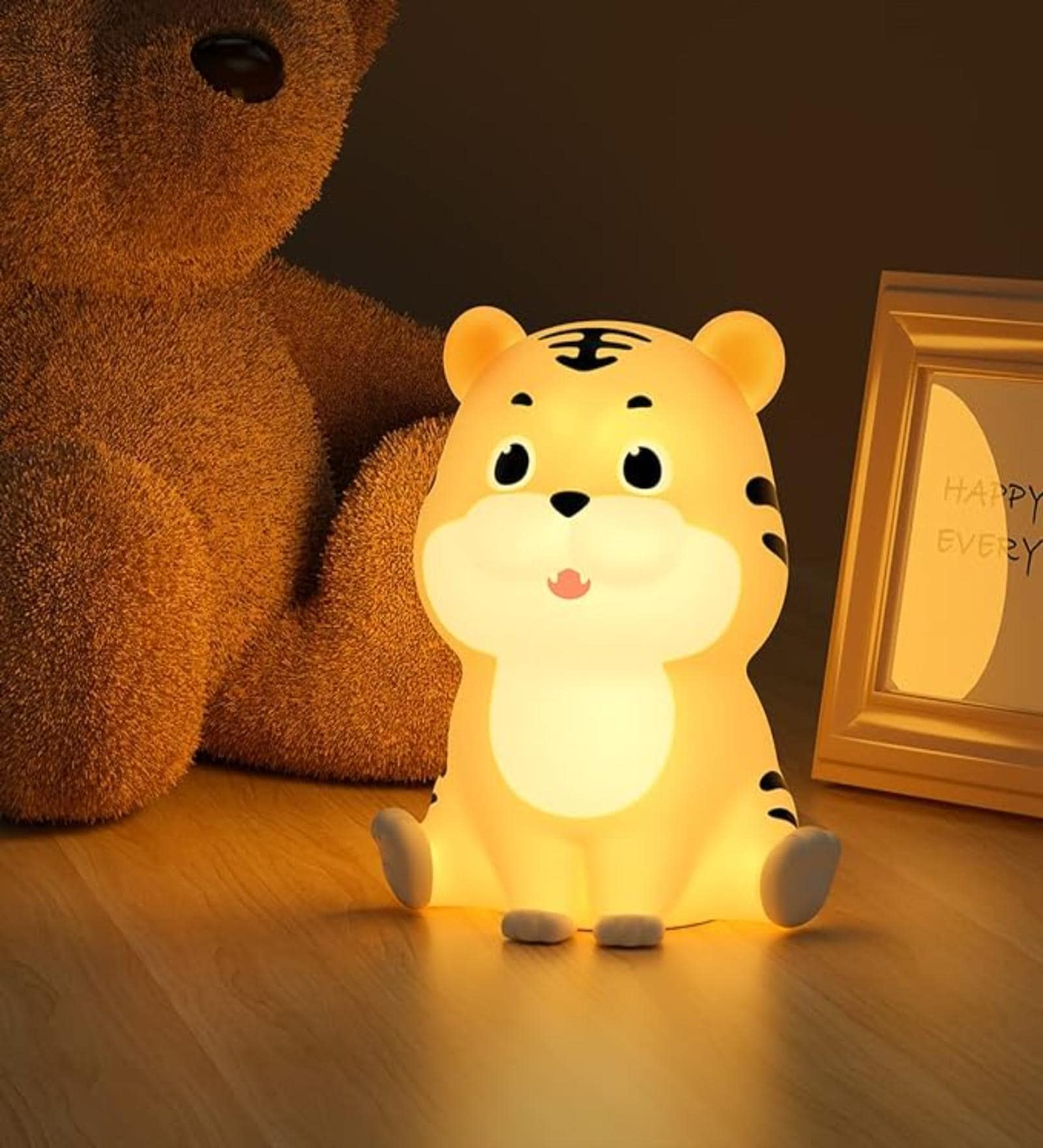 Baby Tiger Rechargable LED Touch Lamp (Yellow)