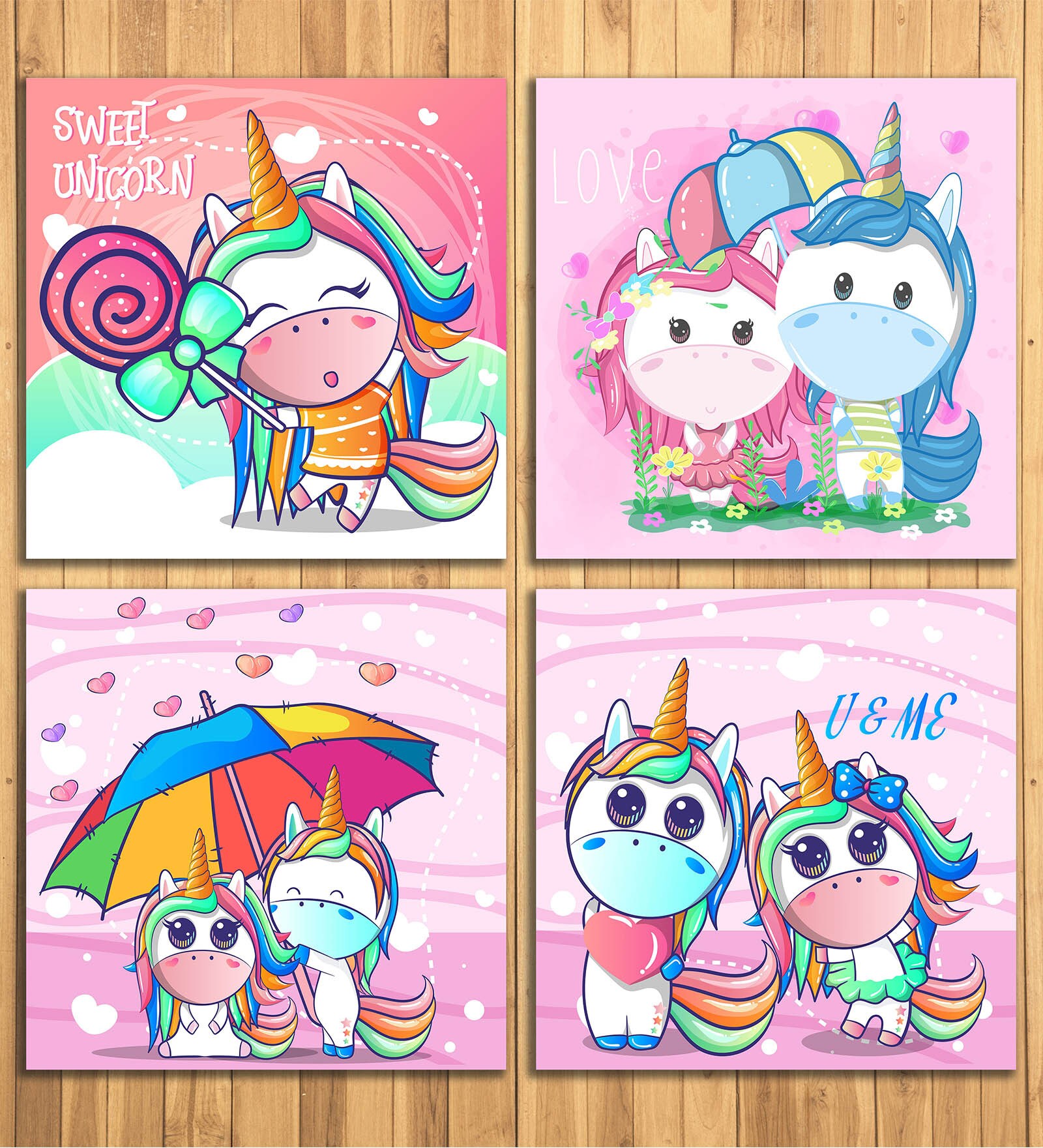 Unicorn Wall Panel In Multicolor