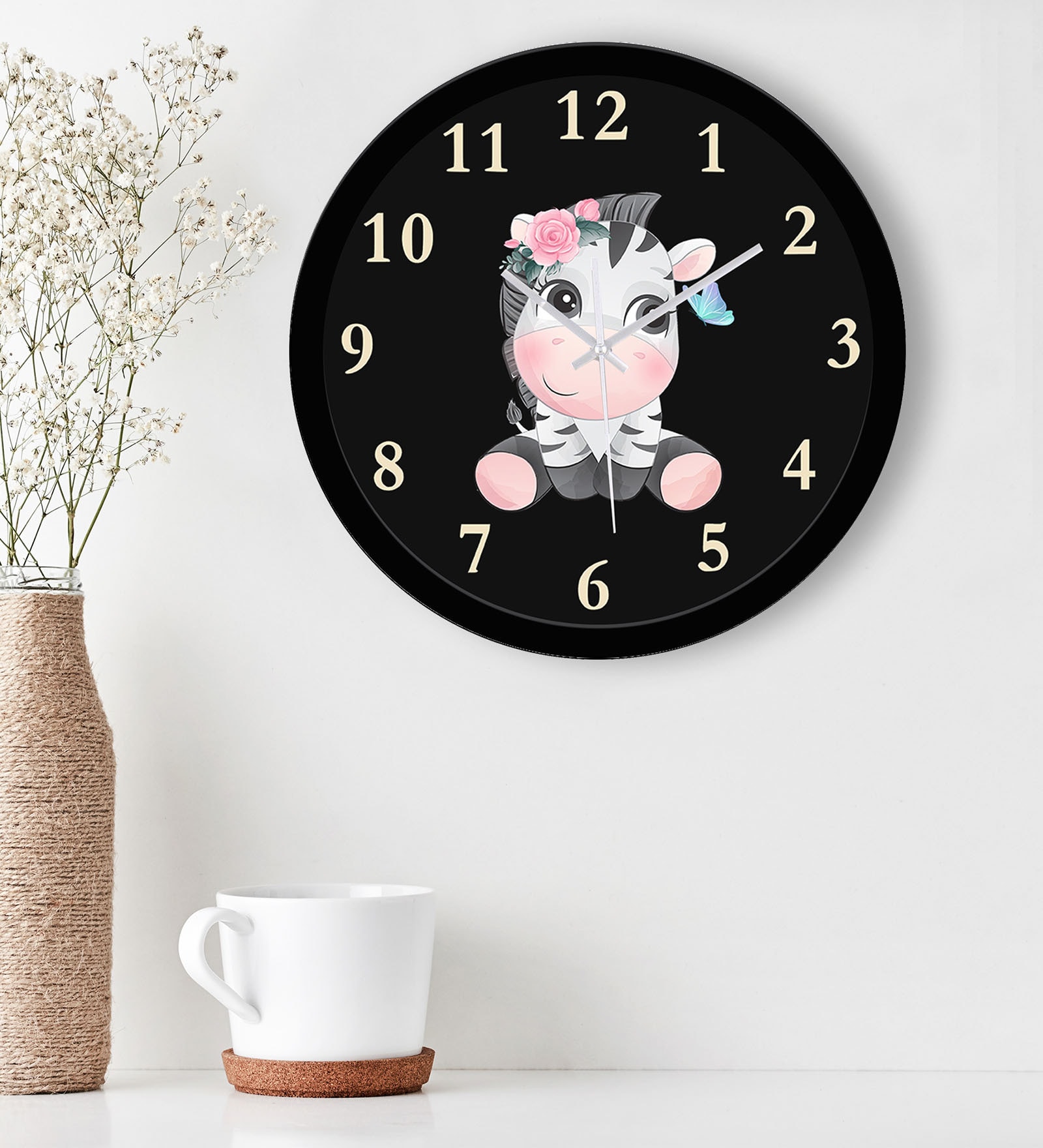 Buy Baby Zebra Wall Clock in Multicolour by WENS at 34 OFF by Wens