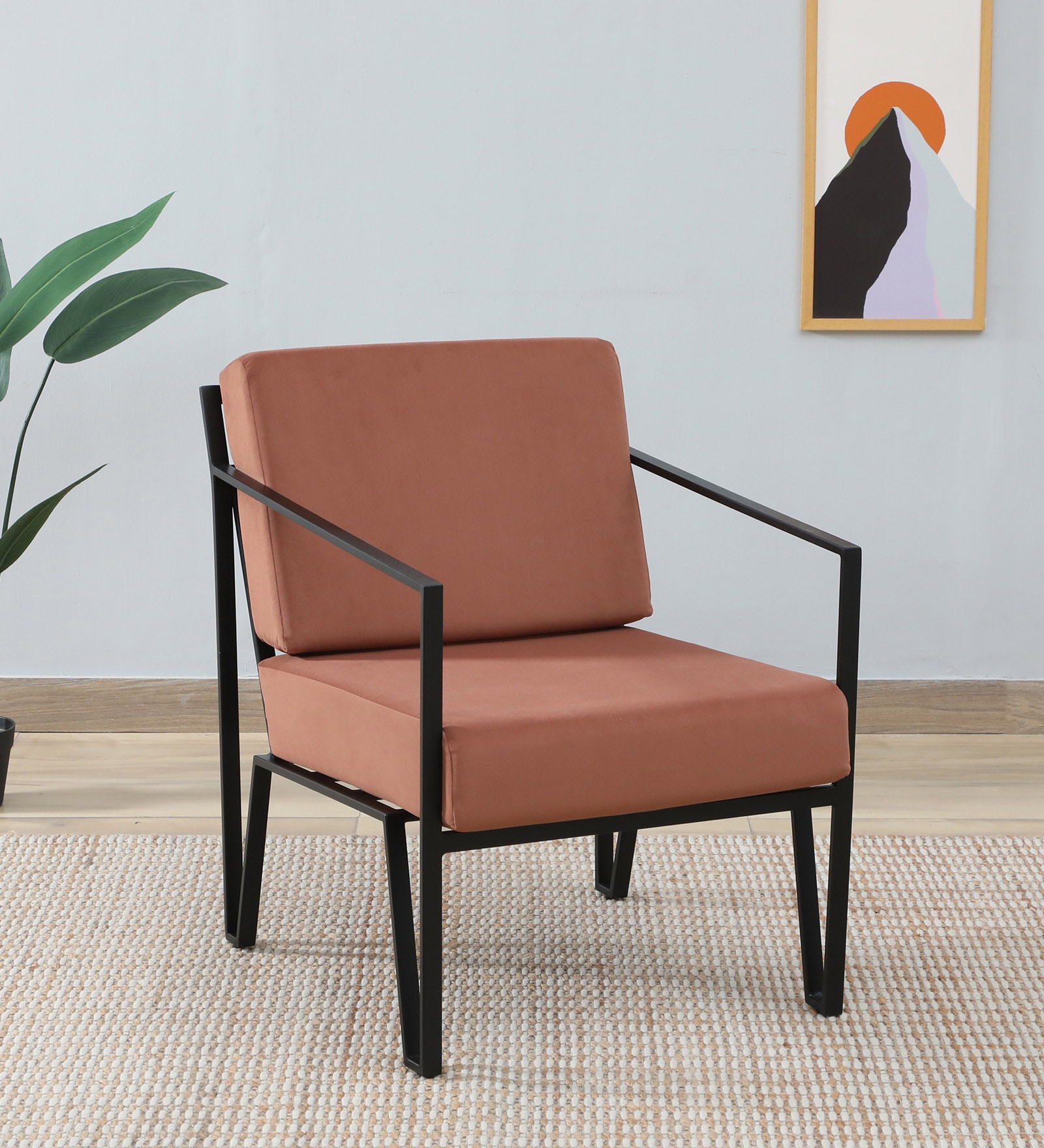 Bach Metal Sofa Chair In Black Finish