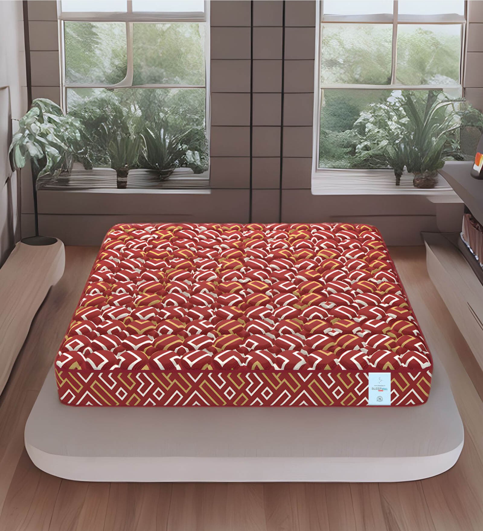 BACK SUPPORT Orthosense Cocopedic Tech. Coir 8 Inches Single Size Mattress in Maroon Colour