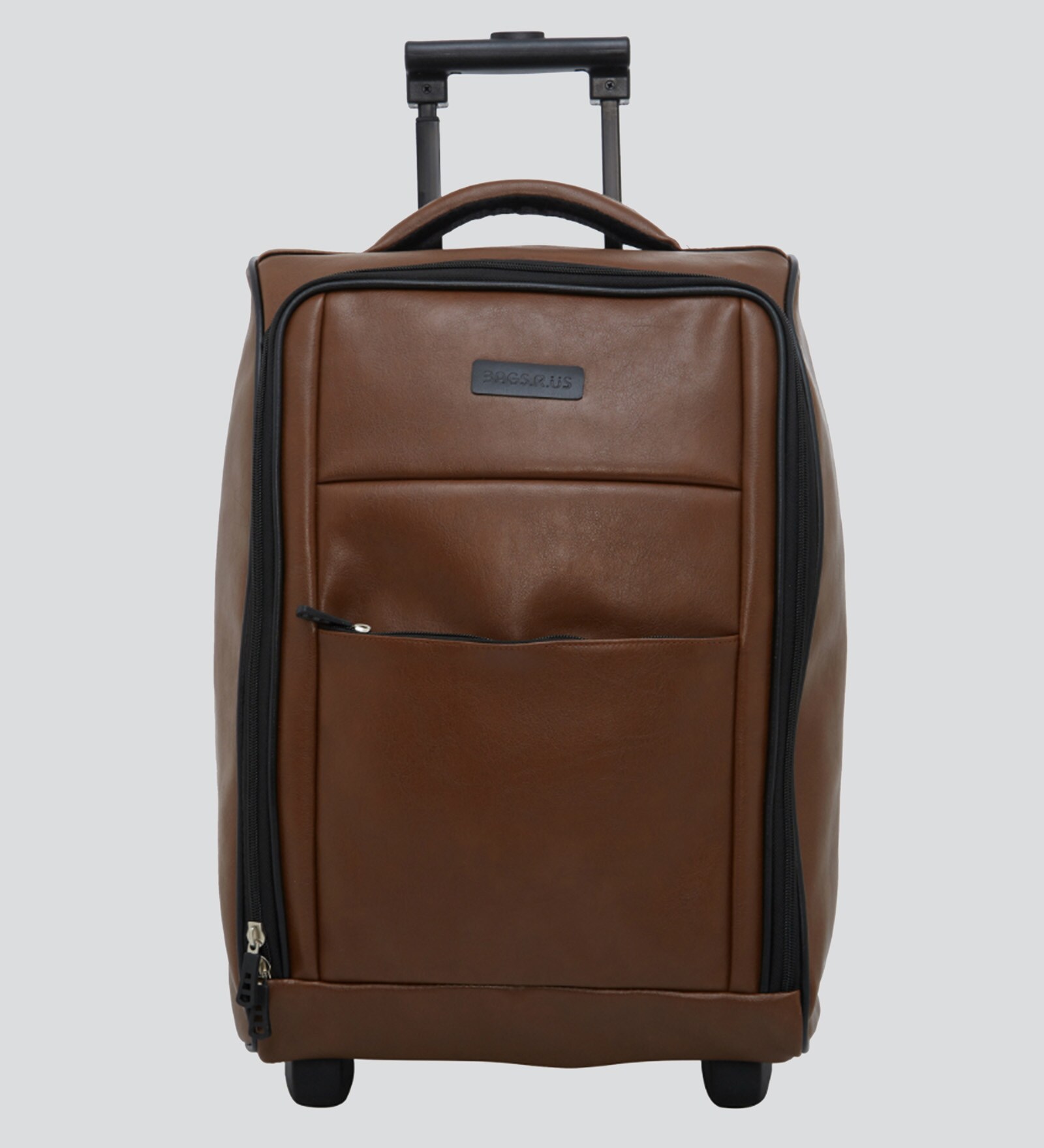 Buy Bags R Us Faux Leather Brown Cabin Trolley Bag ,36 Litres Online