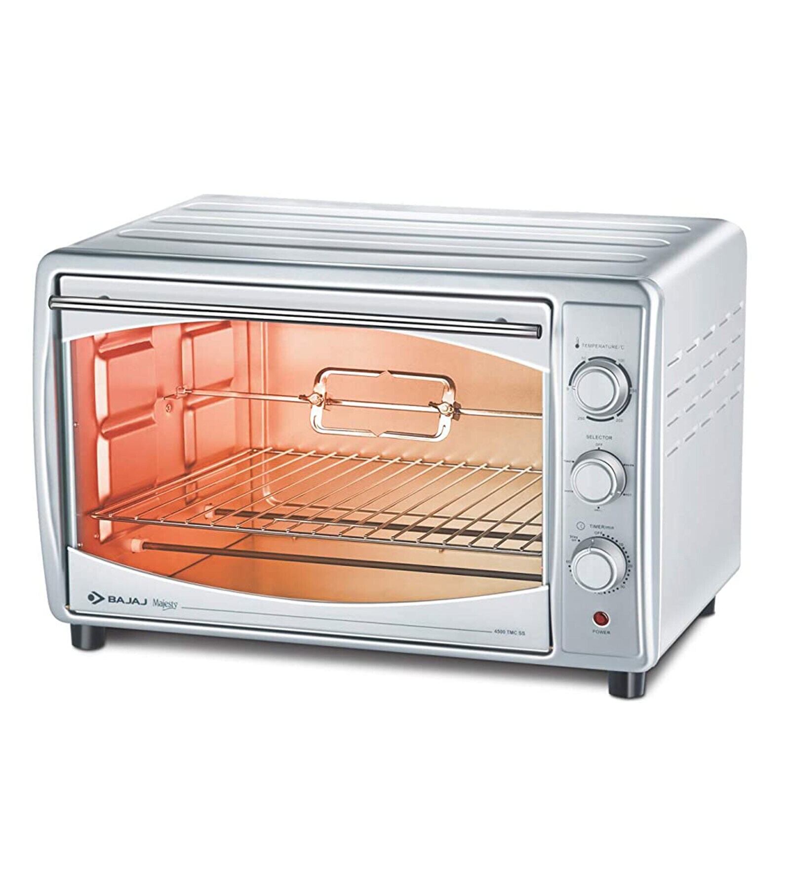 Bajaj 4500 TMCSS 45-Litre Oven Toaster Grill (Silver)