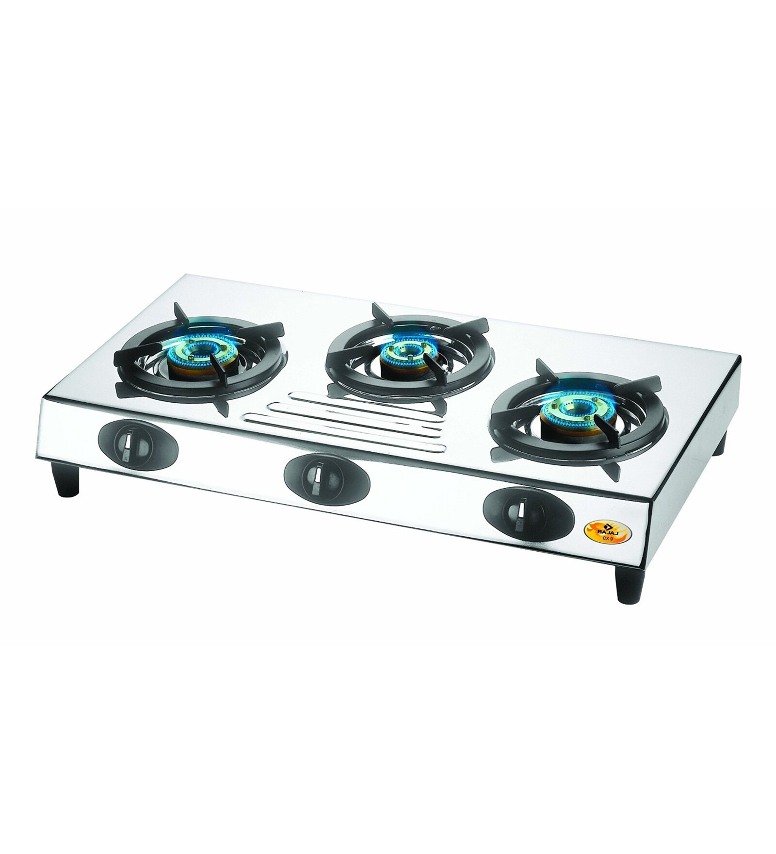 Buy Bajaj Cx 9 Stainless Steel 3Burners Gas Stove Online Gas Stoves