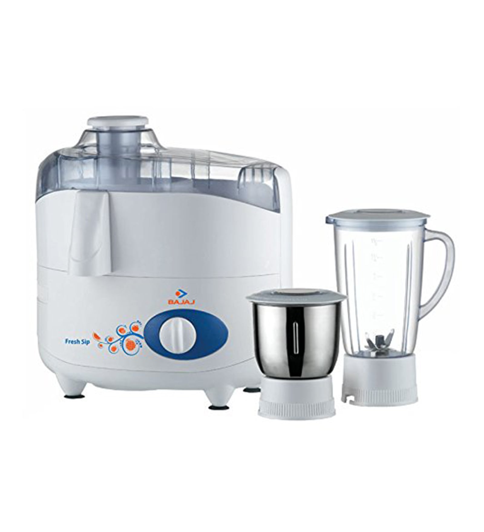 Bajaj Fresh Sip DLX 500 Watt Juicer Mixer Grinder in White Colour
