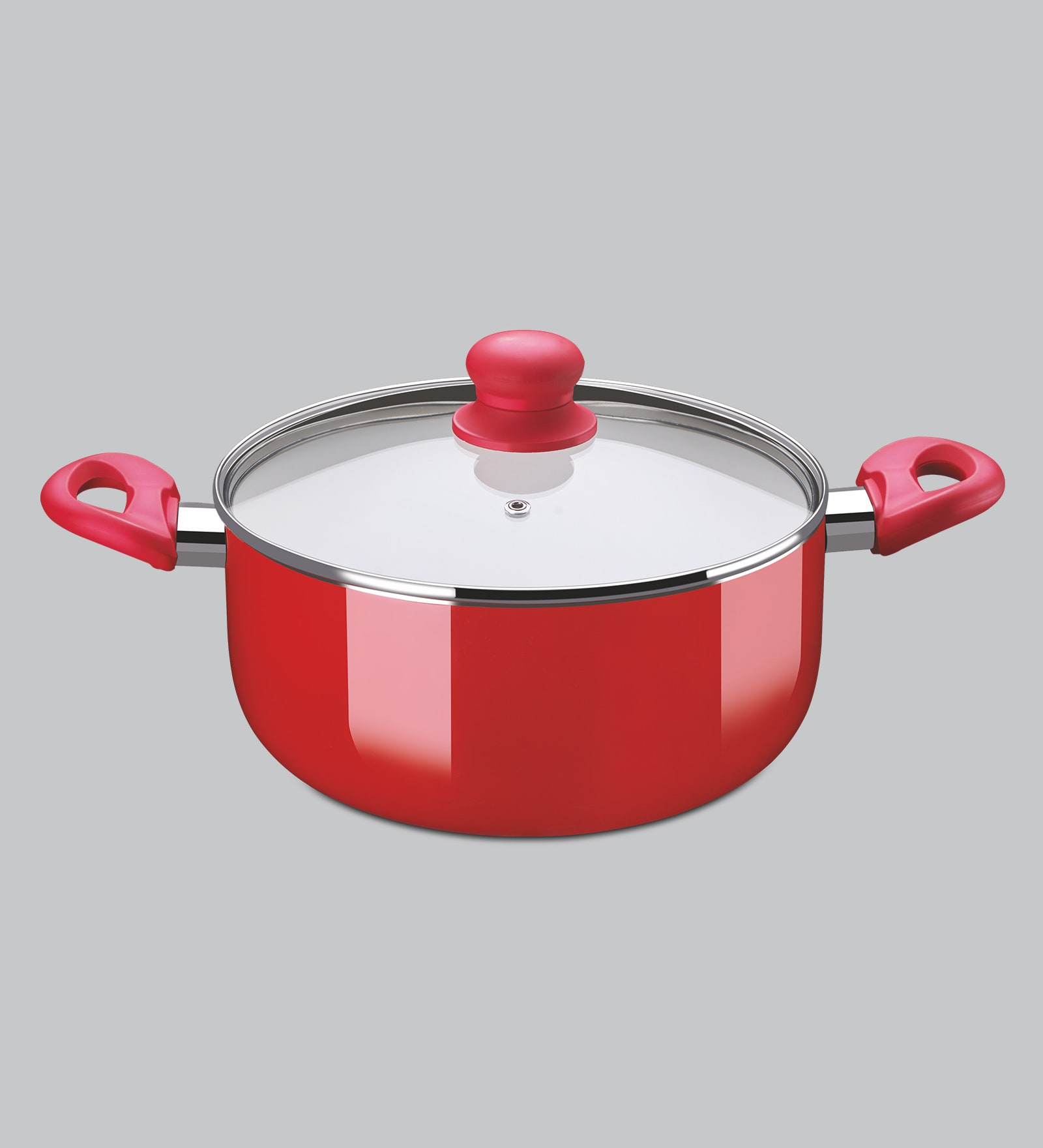 Bajaj Red Ceramic Coated Cooking Pot ,3 Ltr
